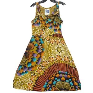 Edme & Esyllte Anthropologie Dress Womens Extra Small Boho Hippie AOP Silk